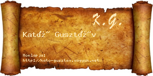 Kató Gusztáv névjegykártya