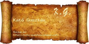 Kató Gusztáv névjegykártya